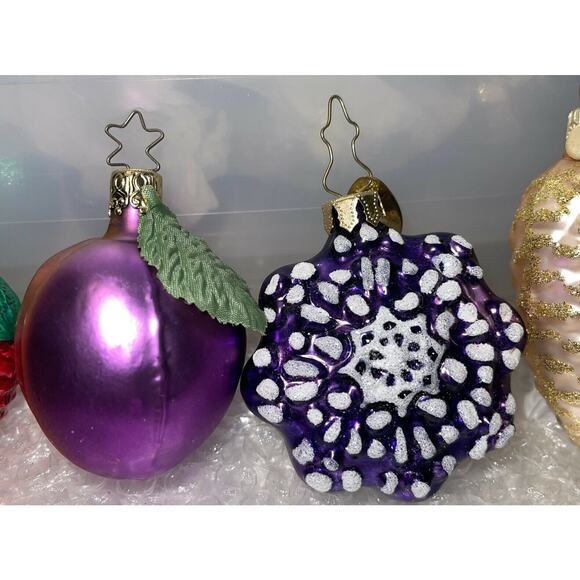 5 Mark Kraus & Old World Christmas Blown Glass Ornament Lot WGermany NICE! #50 - Picture 4 of 12